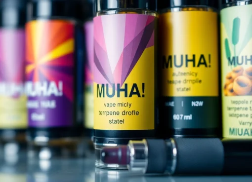 Authentic Muha Meds vape cartridge in hand showcasing verified branding for a safe and potent vaping experience.