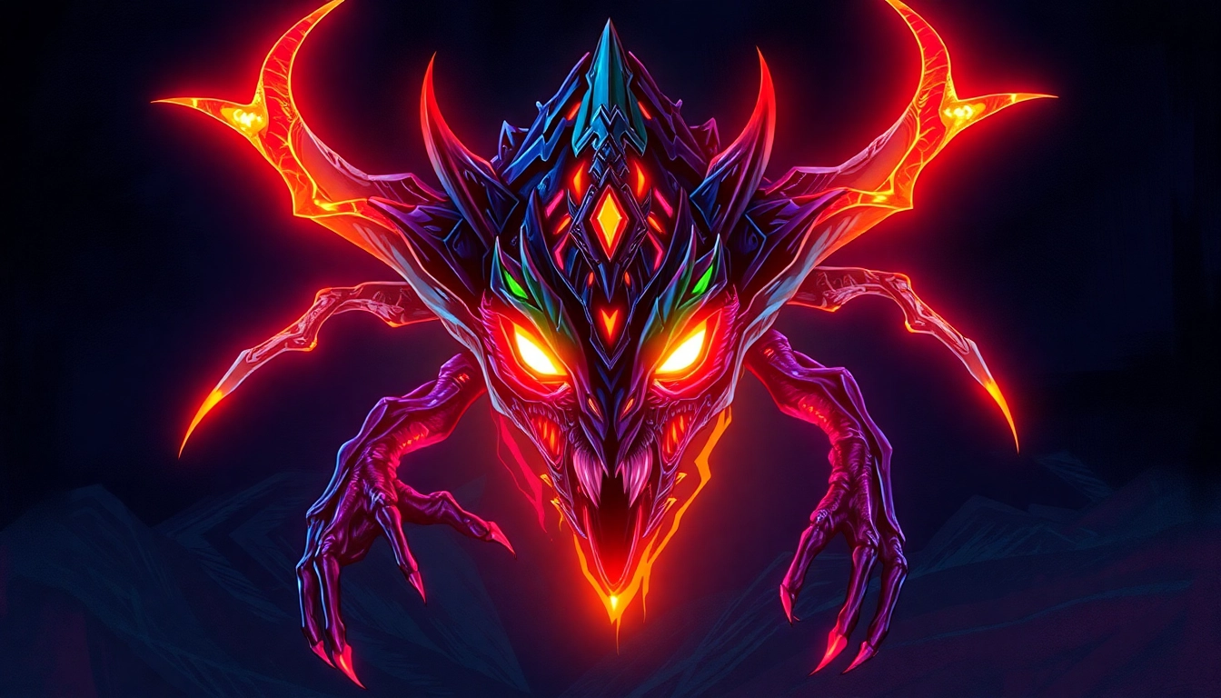 Dynamic action shot of a creature from 789f.monster showcasing its unique features in a vivid, immersive setting, highlighting the creature's transformation and distinctive characteristics.