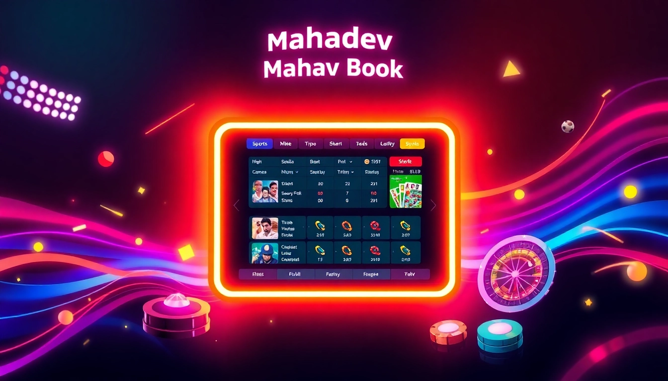 Mahadev Book platform showcasing live sports betting and casino games with engaging visuals for Indian bettors.