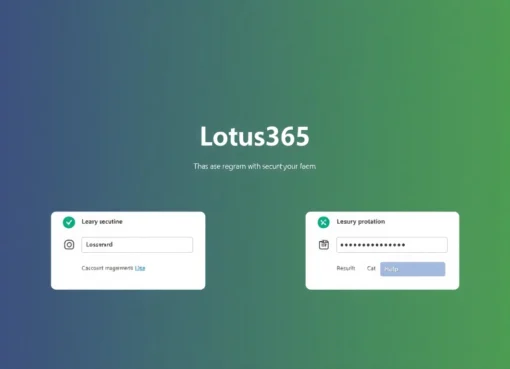 Lotus365 secure login page with user password reset option for effortless account management