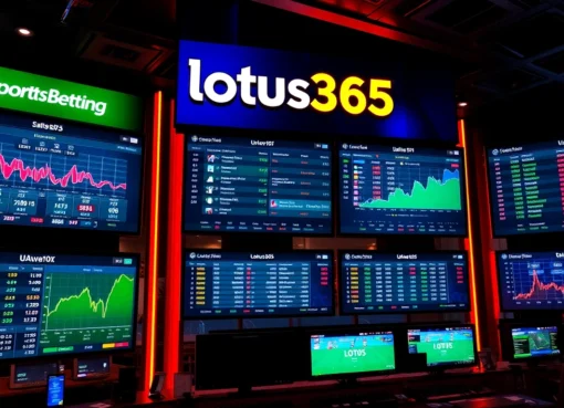 Engaging Lotus365 sports betting platform showcasing live odds and betting options with vibrant visuals for user engagement