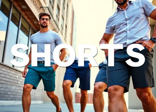Men's Shorts in action: a man wearing stylish, comfortable shorts during outdoor sports activity, perfect for casual wear and workouts.