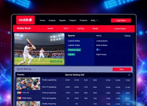 Reddy Book sports betting platform with live cricket action, emphasizing engaging interface and secure transactions for users.