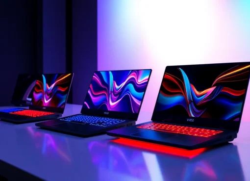 Gaming Laptops featuring high-performance screens, RGB lighting, and sleek designs for gamers and creators.