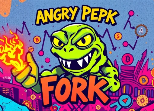 Visual guide to Angry Pepe Fork Tokenomics showing deflationary model, community rewards, and
