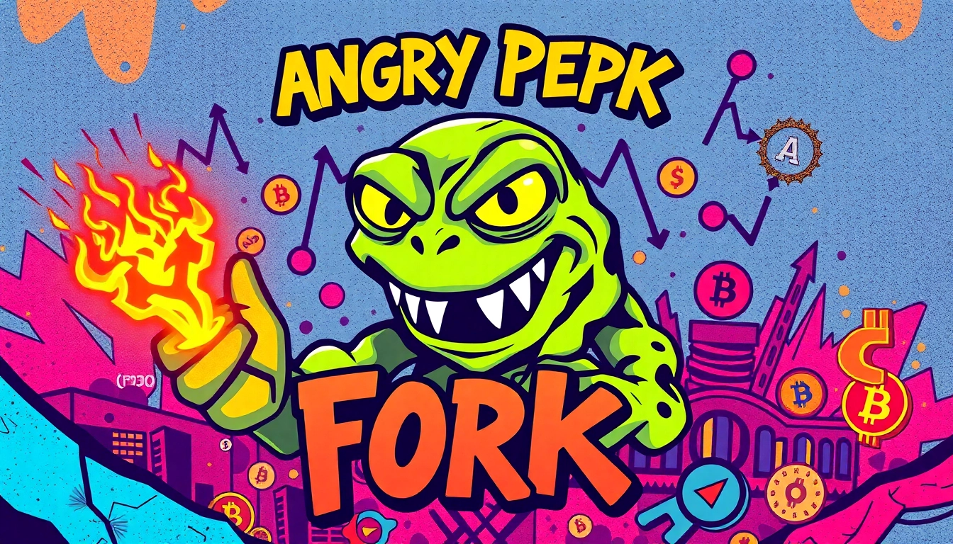 Visual guide to Angry Pepe Fork Tokenomics showing deflationary model, community rewards, and