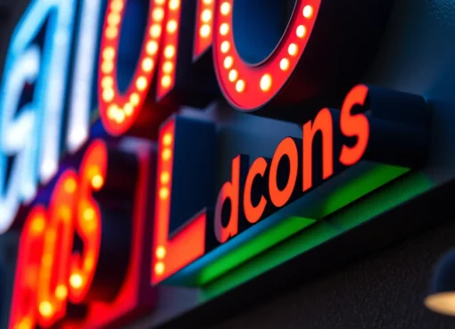 Creative custom signs with bold lettering and vibrant colors attract customer attention and
