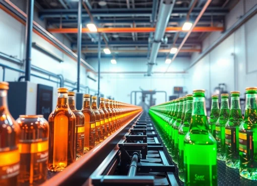 High-quality pet size bottles being filled in a clean industrial environment for consumer use