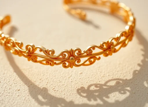 Gold bracelet showcasing craftsmanship and elegance, perfect for stylish women and special occasions