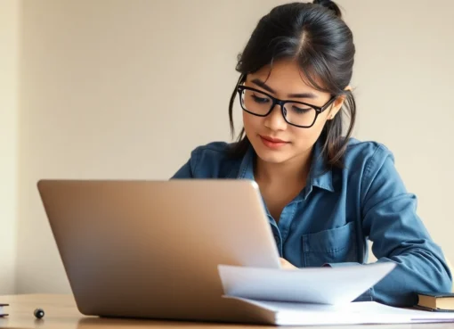 Sarkari Naukri search success with focused candidate reviewing government job materials efficiently