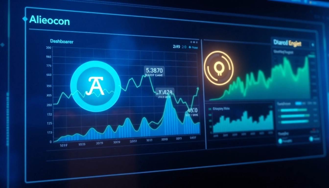 Modern AICoin trading dashboard featuring live market data and analytics for cryptocurrency