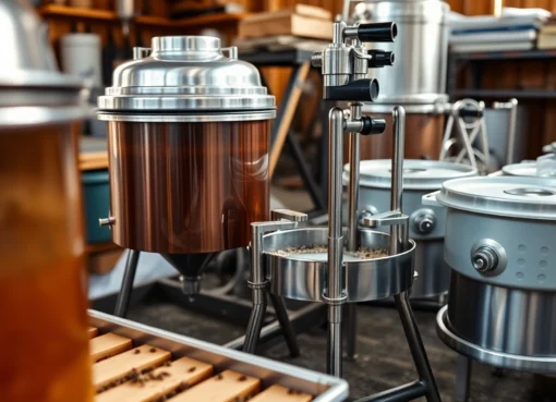 High-quality material y maquinaria para apicultura with stainless support and honey containers