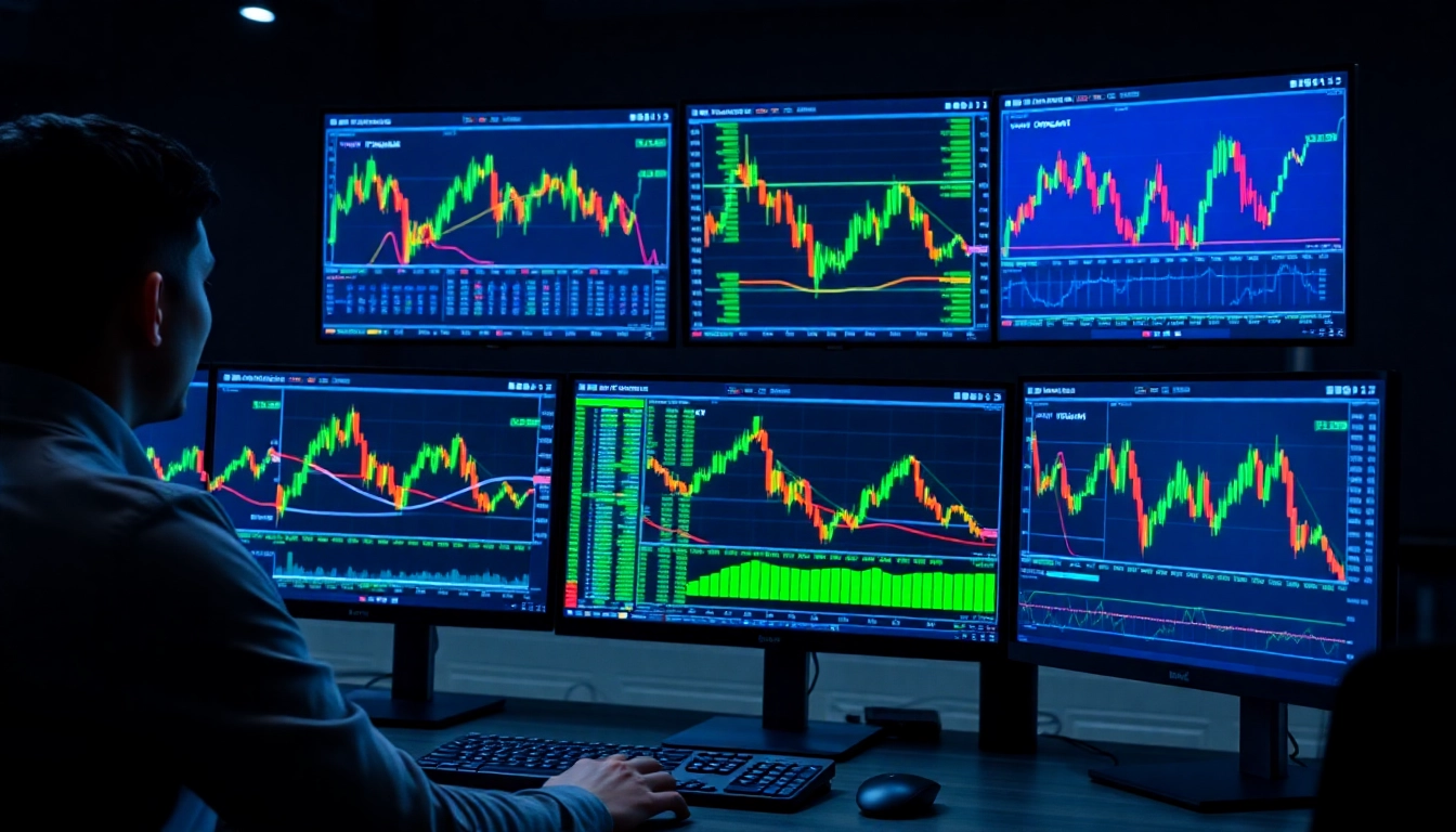 Trading view platform showcasing real-time market charts and analysis tools for traders