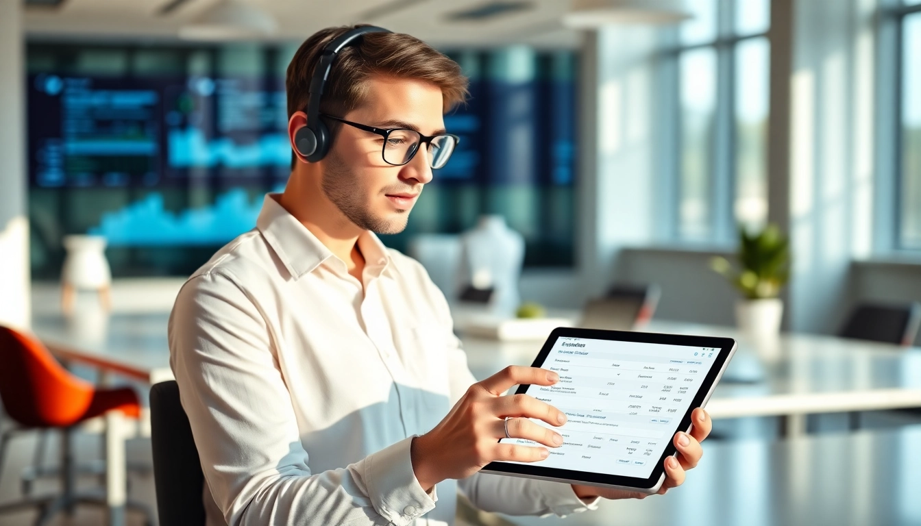 Estimate software user creating professional estimates using voice command on a tablet to boost