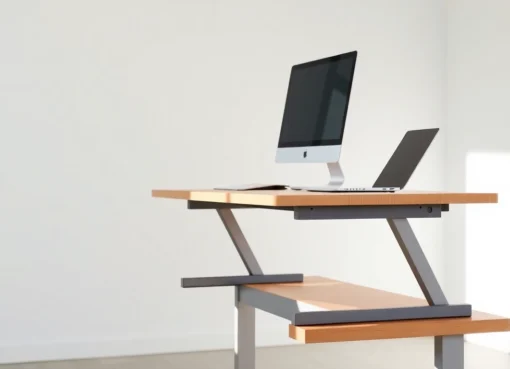 Adjustable Desk showcased in a bright modern office environment emphasizing ergonomic features