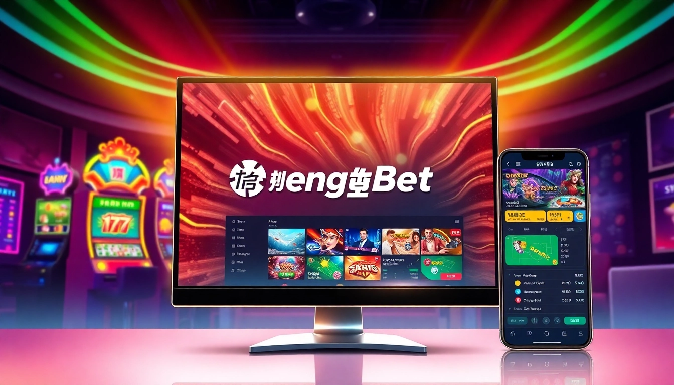 Trusted hengongbet online casino platform showcasing vibrant slots and live gaming in an